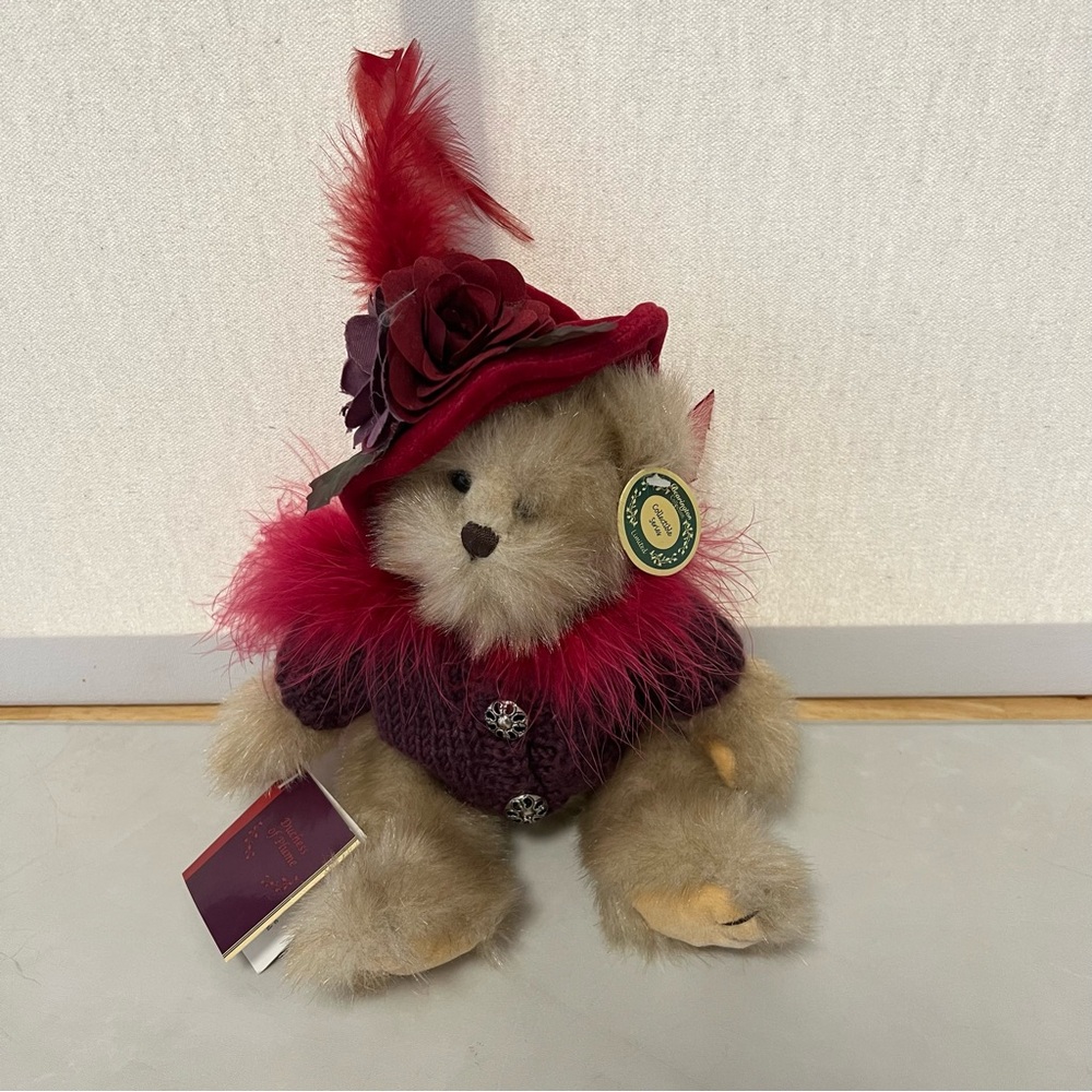 Bearington Bears Duchess of Plume Teddy Bear Plush Red Hat Society Fancy Dress